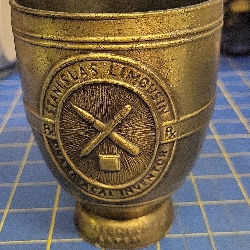 Pharmacopeia Brass Mortar & Pestle 1984 Vintage Schering
